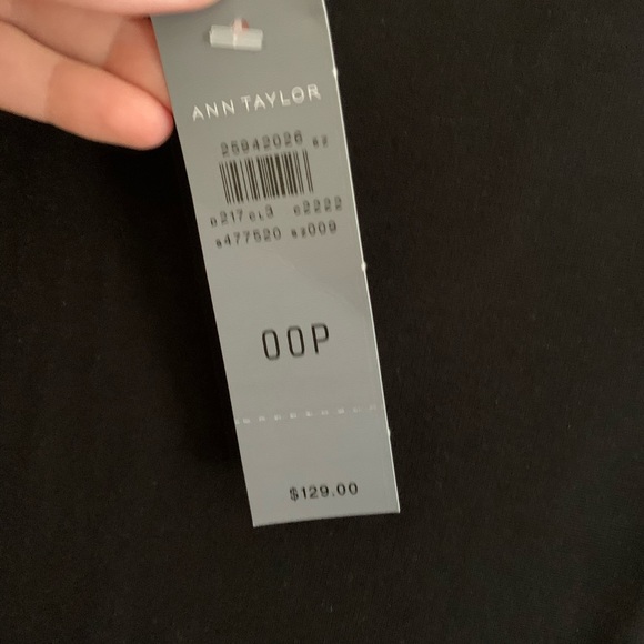 Ann Taylor faux leather ponte short sleeve dress - Picture 3 of 7